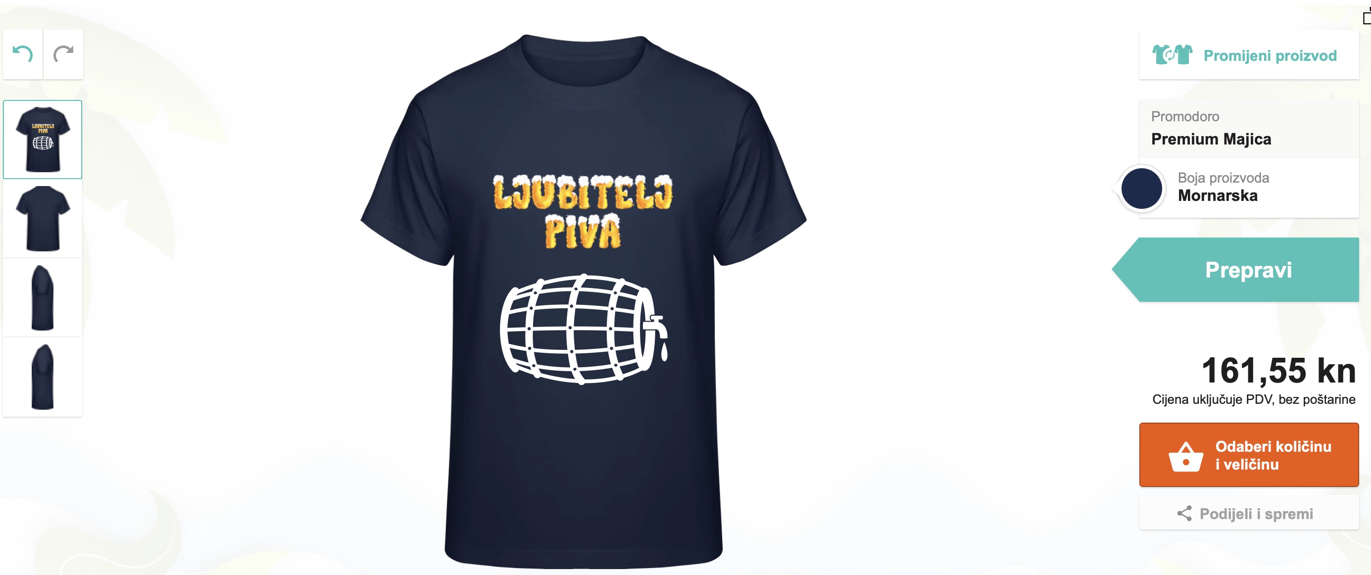 Muška Majica Ljubitelji piva po želji - puppynator.hr