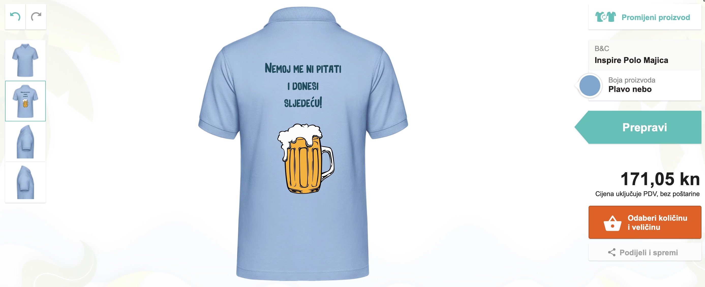 Pivska majica s tiskom kao poklon frajeru - puppynator.hr